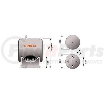 Hendrickson S-20414 Air Suspension Spring