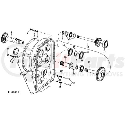 John Deere T29927 GEAR (Scheme No: 1)