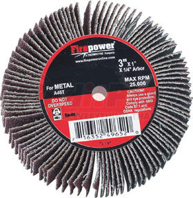 Firepower 1423-2157 Mounted Flap Wheels, 1-1/2” x 1/2” x 1/4”