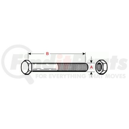 Dayton Parts 327-157 Bolt - 5/8"-11 Thread Diameter, 4.5" OAL, GR8, 1.5" Thread Length