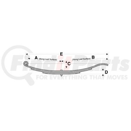 Dayton Parts US-3070 Leaf Spring - Utility and Boat Trailer Spring, 29" Length, 500 lb. rating