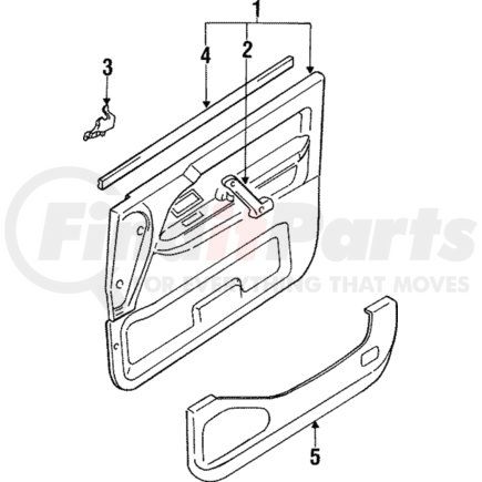 Mitsubishi MR715070 Door Trim Panel