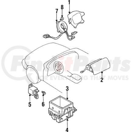 Mitsubishi MR721288 Driver Air Bag