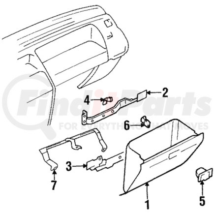 Mitsubishi MB775413 Glove Box