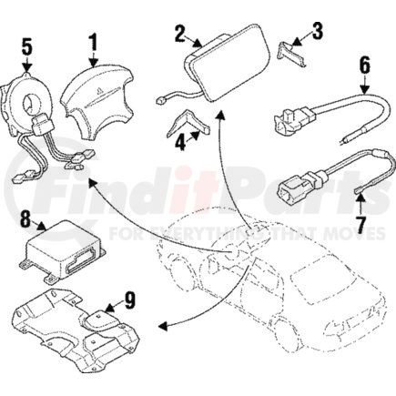 Mitsubishi MR648603 Passenger Air Bag