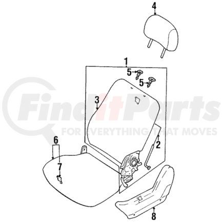 Mitsubishi MR797652 Seat Cover