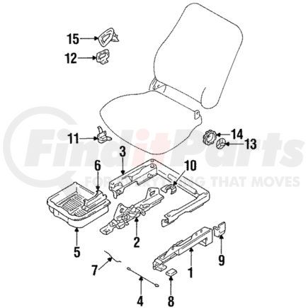 Mitsubishi MB872646 Seat Track