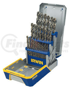 Irwin Hanson 3018002 29 Pc. Cobalt M-35 Metal Index Drill Bit Set
