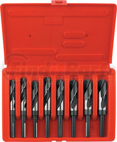 Irwin Hanson 90108 8 Pc. 1/2" Reduced Shank Siler & Deming Fractional Drill Bit Set