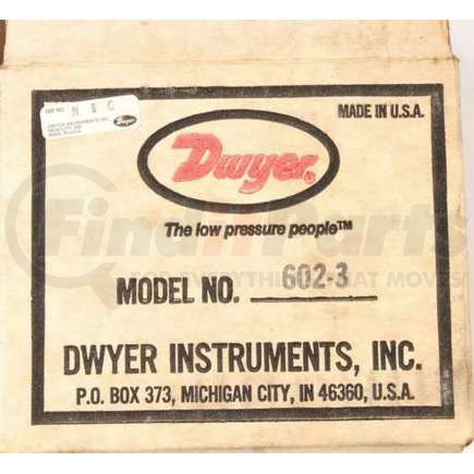 Dwyer Instruments 602-3 PRESSURE TRANSMITTER