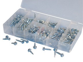 ATD Tools 349 200 Pc. Hex Washer Head Self-Drilling Screw Assortment