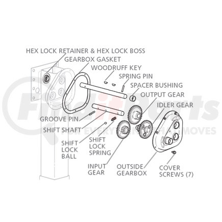 SAF-HOLLAND RK-11285 Trailer Jack Gearbox