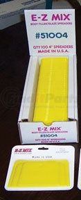 E-Z Mix 55004 E-Z MIX® Plastic Filler/ Glaze Spreaders, 4" Bodyfiller/glaze Spreaders 50pc