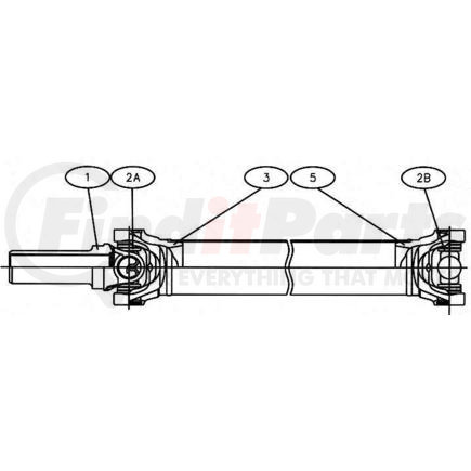Dana 923418-1604M ALUMINUM DRIVE SHAFT