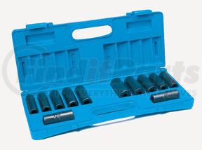 Grey Pneumatic 1500DW 12-Piece 1/2 in. Drive 6-Point SAE/Metric Extra-Thin Wall Deep Impact Socket Set for Wheel Service