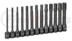 Grey Pneumatic 1363MH 13-Piece 1/2 in. Drive Metric 6 in. Extended Length Impact Drive Socket Set