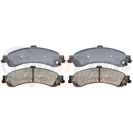 ACDelco 14D834CH Advantage Rear Disc Brake Pad Set, Ceramic, with Hardware and Wear Sensor