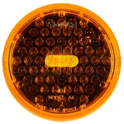 TRUCK-LITE 44212Y - super 44 strobe light - led, 42 diode, round yellow, grommet mount, 12v | super 44, led, strobe, 42 diode, round yellow, metalized, 12v | strobe light