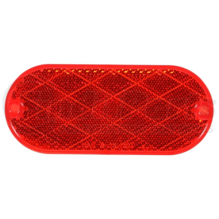 Truck-Lite 543 Signal-Stat Reflector - 2 x 4" Oval, Red, 2 Screw or Adhesive Mount