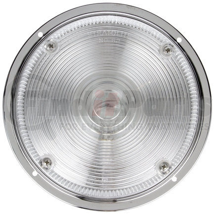 Truck-Lite 803553 80 Series Dome Light - Incandescent, 1 Bulb, Round Clear Lens, Chrome Flange Mount, 12V