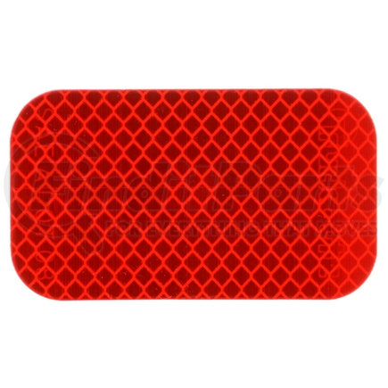 TRUCK-LITE 98176R - reflective tape - retro red, 2' x 3-1/2" rectangle | retro-reflective tape, 2' x 3-1/2" rectangle, red, reflector, adhesive mount | reflective tape