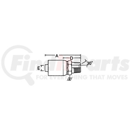 Weatherhead 24Z-124 Z Series Hydraulic Coupling / Adapter - Male Rigid, 2" hex, 1 1/2-11 1/2 thread