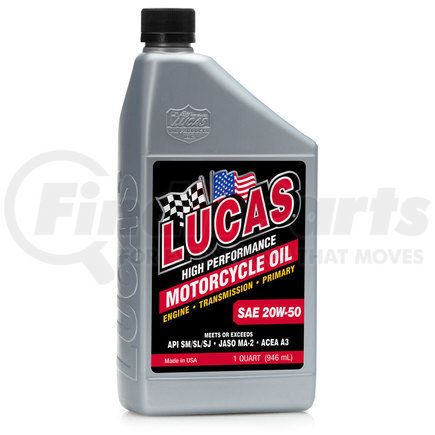 Lucas Oil 10704 Synthetic SAE 5W-20 Motorcycle Oil