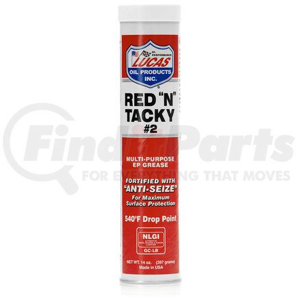 Lucas Oil 10005-30 Red "N" Tacky Grease NLGI #2