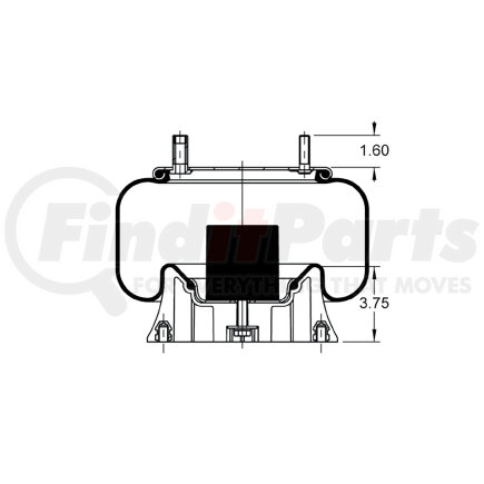 Triangle Suspension AS-8932 Triangle Air Spr - Rolling Lobe