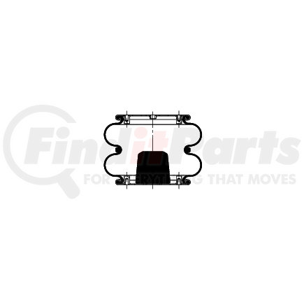Triangle Suspension AS-4313 Triangle Air Spr - Double Conv., Triangle Bellows # 6316, ContiTech Bellows # FD 330-22