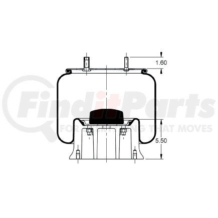 Triangle Suspension AS-8317 Triangle Air Spr - Rolling Lobe, Triangle Bellows # 6365, ContiTech Bellows # 11 10.5-17