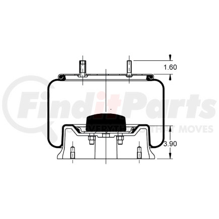 Triangle Suspension AS-8422 Triangle Air Spr - Rolling Lobe