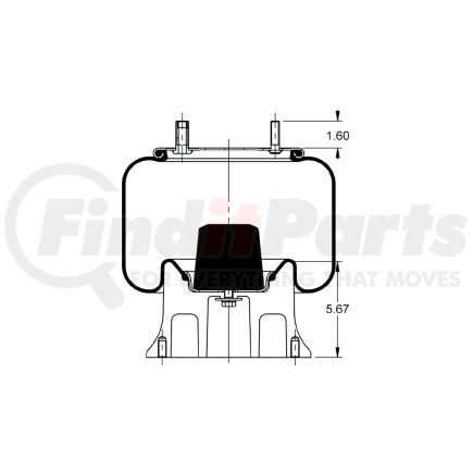 Triangle Suspension AS-8491 Triangle Air Spr - Rolling Lobe