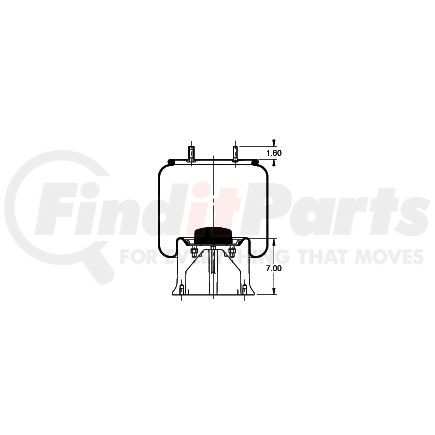 Triangle Suspension AS-8557 Triangle Air Spr - Rolling Lobe, Triangle Bellows # 6383, ContiTech Bellows # 11 10.5-19