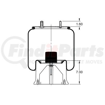 Triangle Suspension AS-8025 Triangle Air Spr - Rolling Lobe