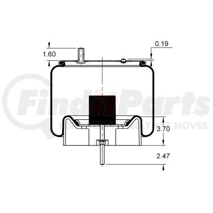 Triangle Suspension AS-8934 Triangle Air Spr - Rolling Lobe