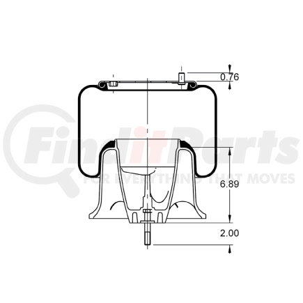 Triangle Suspension AS-8999P Triangle Air Spr - Rolling Lobe