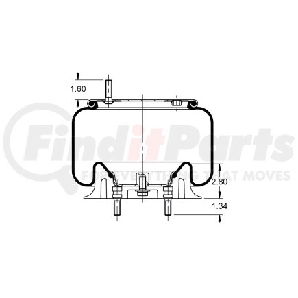 Triangle Suspension AS-8515 Triangle Air Spr - Rolling Lobe, Triangle Bellows # 6368, ContiTech Bellows # 9 9-12