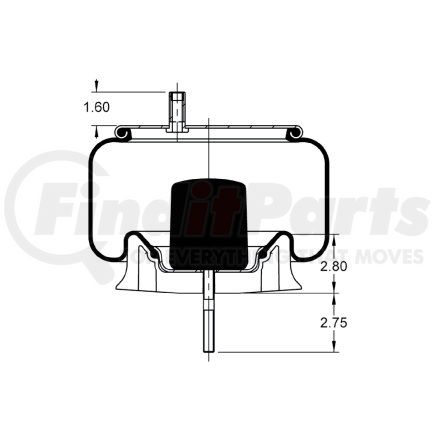 Triangle Suspension AS-8862 Triangle Air Spr - Rolling Lobe