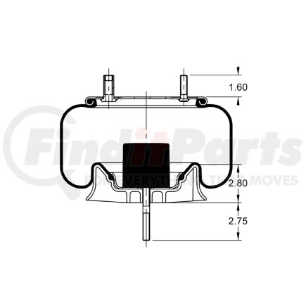 Triangle Suspension AS-8839 Triangle Air Spr - Rolling Lobe