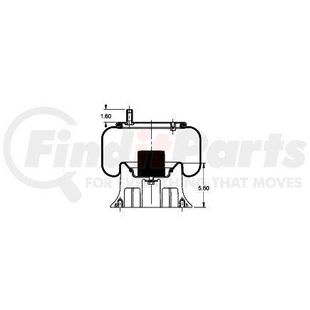 Triangle Suspension AS-8485 Triangle Air Spring Rolling Lobe