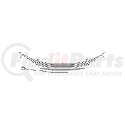 Triangle Suspension 55-1197 International - Navistar, R Spr, Lvs:7/4/2 ; OEM# 2027488C91; SE Length: 30-1/4; LE Length: 30-1/4; SE End: HK-2; LE End: HK-2; Grading 7/401, 4/499, 2/447