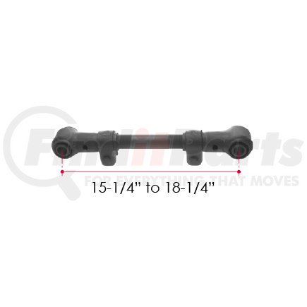 Triangle Suspension H107 Hutchens Torque Rod - Adj(14-3/4-18-1/4), Includes (2) RBT210 Bushings