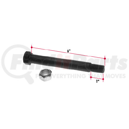 Triangle Suspension H110 Hutchens Equalizer Bolt w/Nut (old style), use w/H109, Included in H159 Bushing Kit