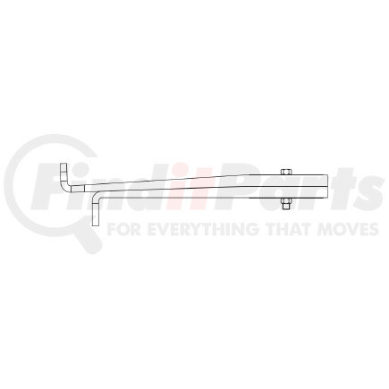 Triangle Suspension 75-129 Peterbilt, R Spr, Lvs:2 FT; OEM# 303953; SE Length: 4-3/8; LE Length: 23-1/2; SE End: HK-1-2; LE End: HK-1-2; Grading 2/1.210