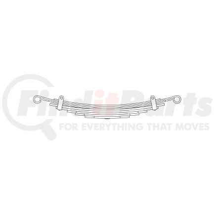 Triangle Suspension TRA3403 Trailer Spring Silver Eagle, lvs-RB/2/5, SE:19-1/4; LE:19-1/4; S-End: 1.375-r; L-End: 1.375-r; Grading: 3/360, 5/499