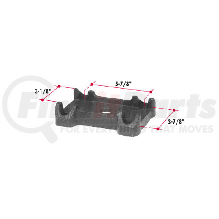 Triangle Suspension H214 Hutchens Top Plate -for 5 Rd & 5 Sq Axles