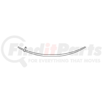 Triangle Suspension 596-TXL Tapered Extra Leaf, Kenworth Front, Width: 4, SE: 28-1/8, LE: 28-1/8, Arch: 6; Additional Spring Capacity: 1,500 lbs.; For: 59-404, 59-408, 59-430, 59-440, 59-444