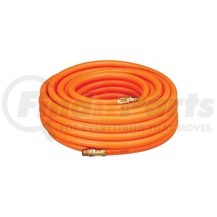PLEWS 57650A 3/8" x 50' Hose, 1/4" NPT Fittings, Orange Glow