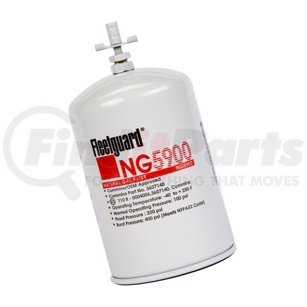 Fleetguard NG5900 Compressed Natural Gas (CNG) Fuel Filter - L10G, B&C Natural Gas Version of 10 liter engine, Used with 3893692S